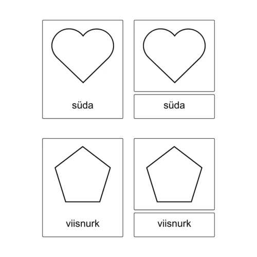 Kolmeosalised õppekaardid – Kujundid 3