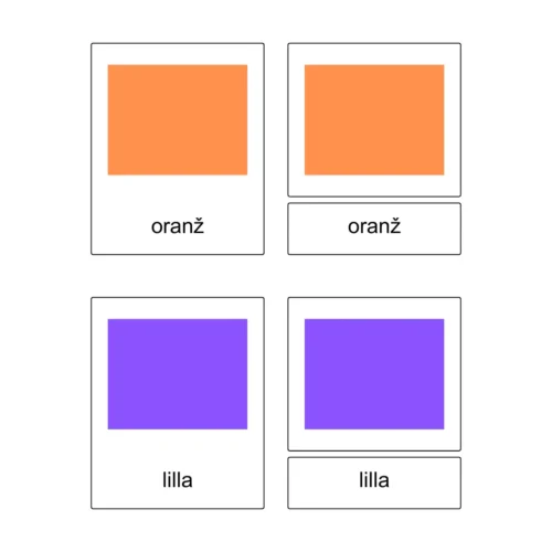 Kolmeosalised õppekaardid – Värvid 2