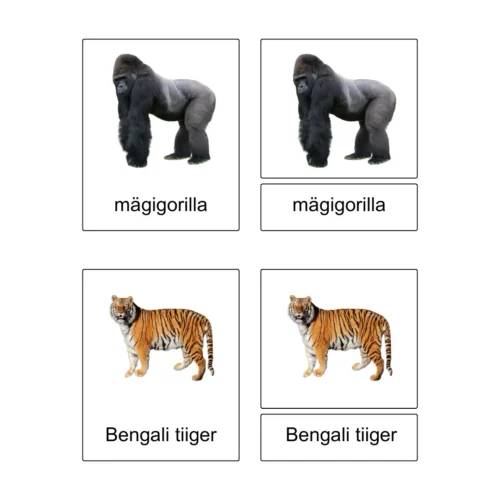 Kolmeosalised õppekaardid - Ohustatud liigid maal