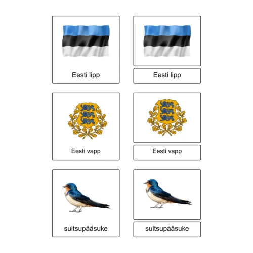 Eesti - 3-osalised õppekaardid