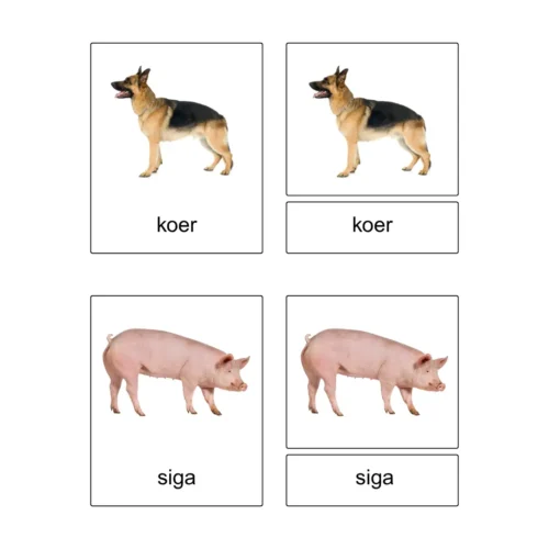 Kolmeosalised õppekaardid - Taluloomad