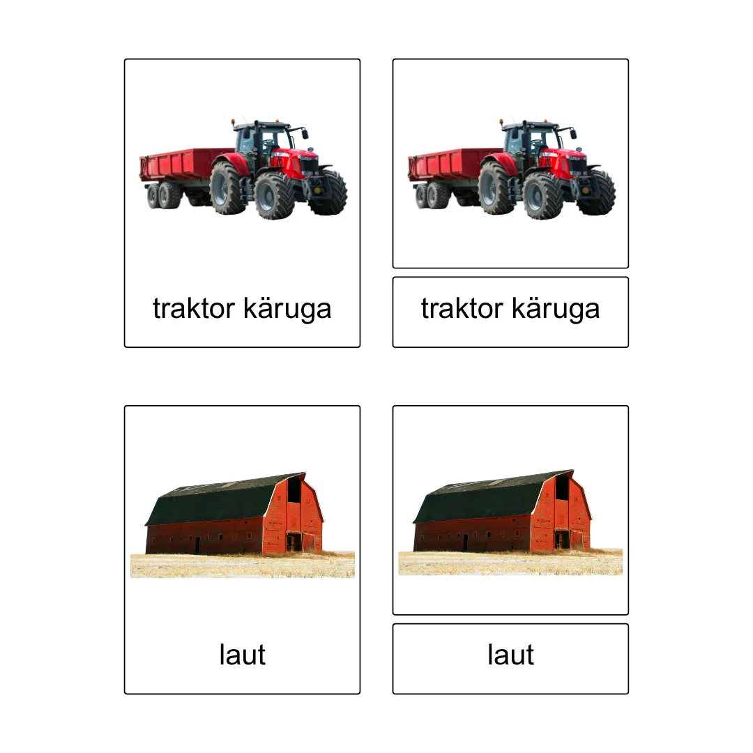 Kolmeosalised õppekaardid - Talus - Image 4